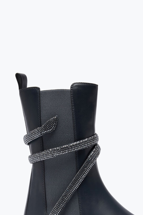 jeweled cleo grey bootie with silver crystals 25 rene caovilla