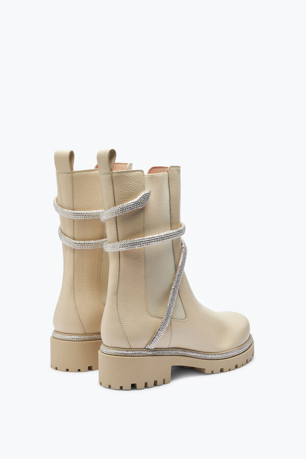 jeweled cleo white leather bootie 25 rene caovilla