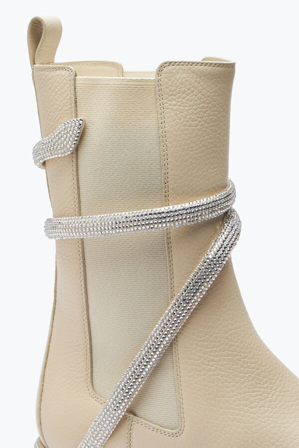 jeweled cleo white leather bootie 25 rene caovilla