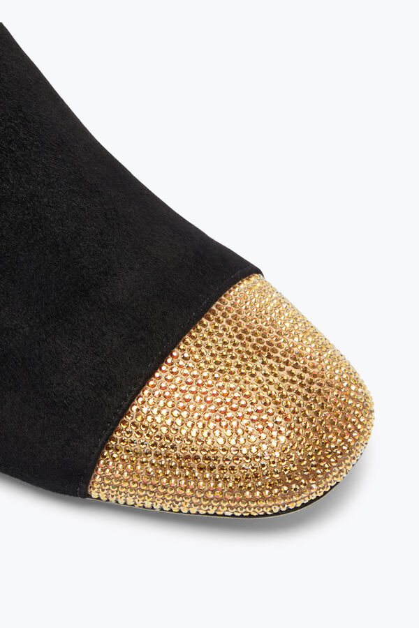jeweled bonnie black and gold bootie 40 rene caovilla