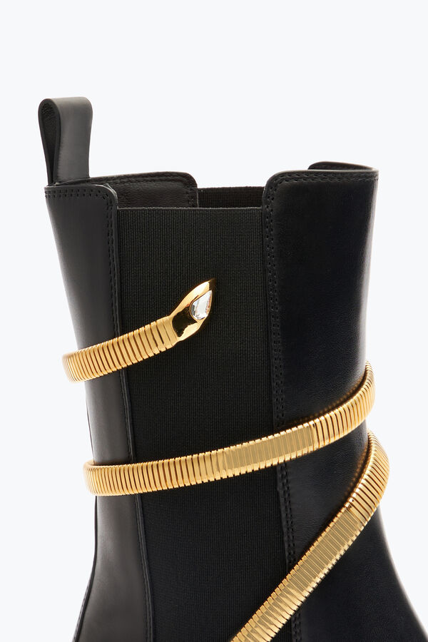 jeweled juniper black and gold biker boot 45 rene caovilla