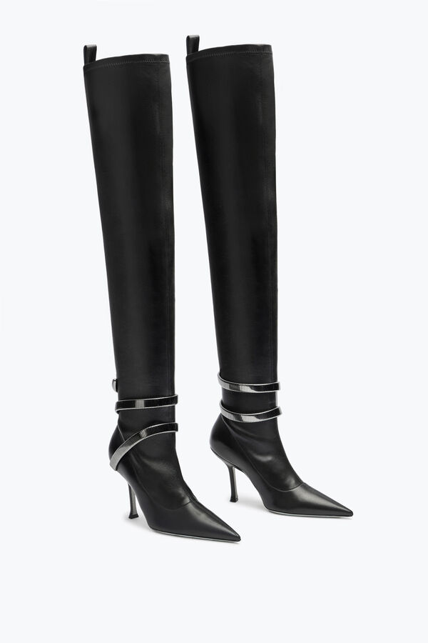 jeweled juniper black cuissard boot 105 rene caovilla