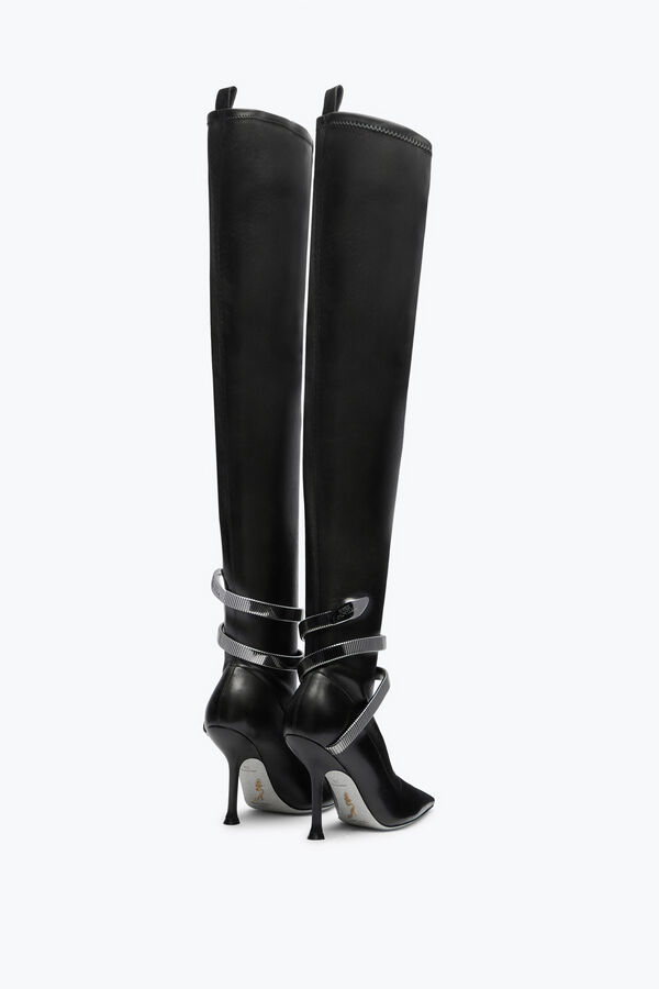 jeweled juniper black cuissard boot 105 rene caovilla