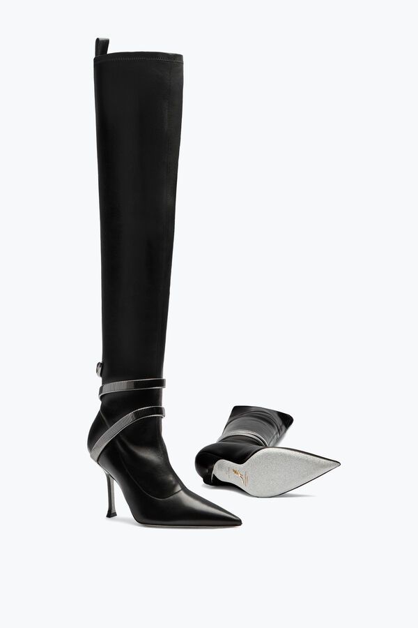 jeweled juniper black cuissard boot 105 rene caovilla