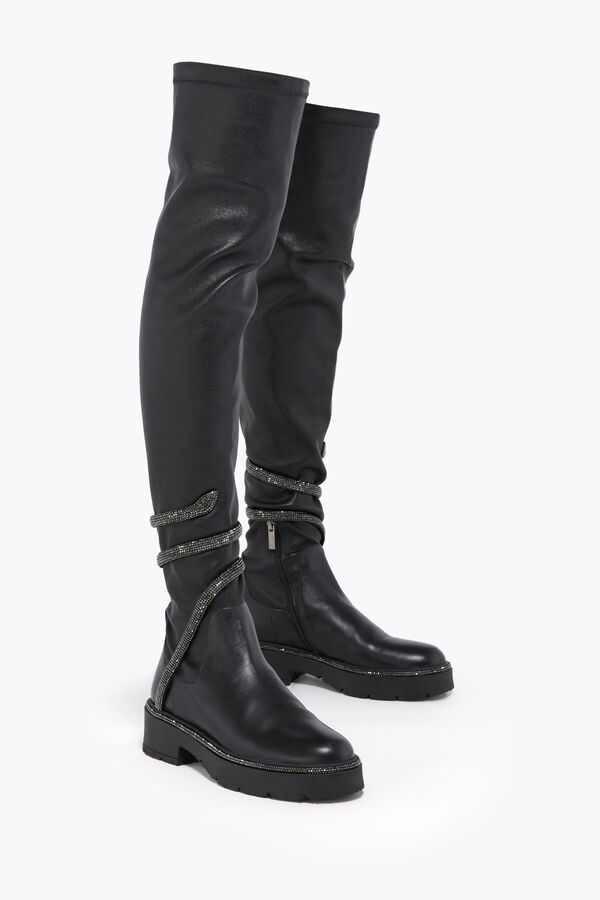 jeweled cleo black cuissard boot 50 rene caovilla