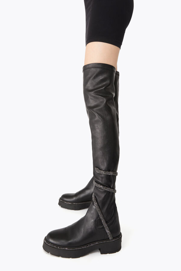 jeweled cleo black cuissard boot 50 rene caovilla
