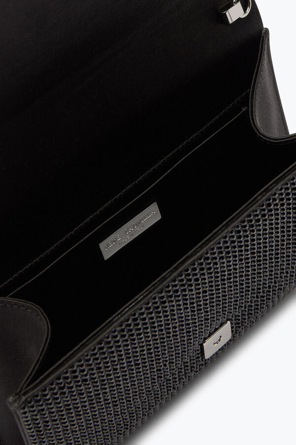 jeweled aida black clutch with all-over crystals rene caovilla