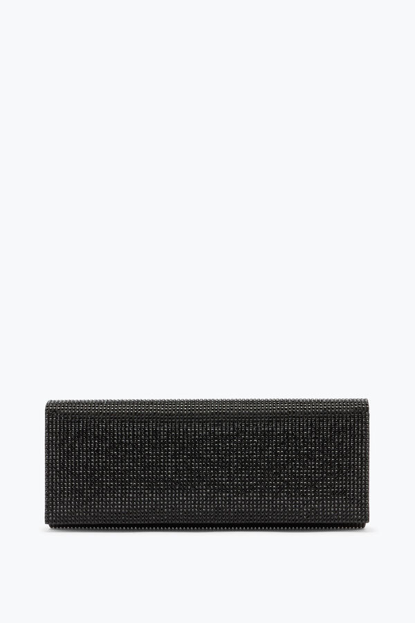 jeweled zafira black clutch with all-over crystals rene caovilla