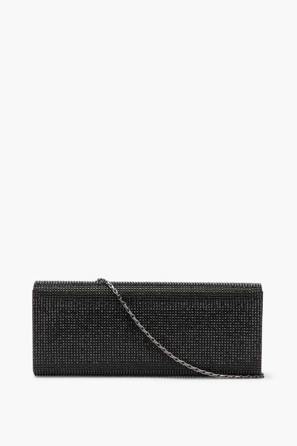 jeweled zafira black clutch with all-over crystals rene caovilla