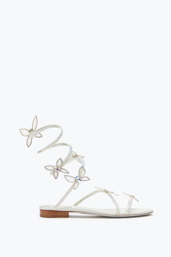jeweled butterflower crystal ivory sandal 10 rene caovilla