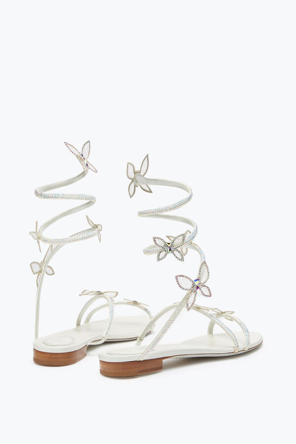 jeweled butterflower crystal ivory sandal 10 rene caovilla