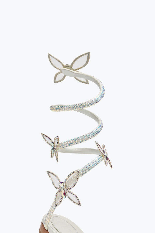 jeweled butterflower crystal ivory sandal 10 rene caovilla