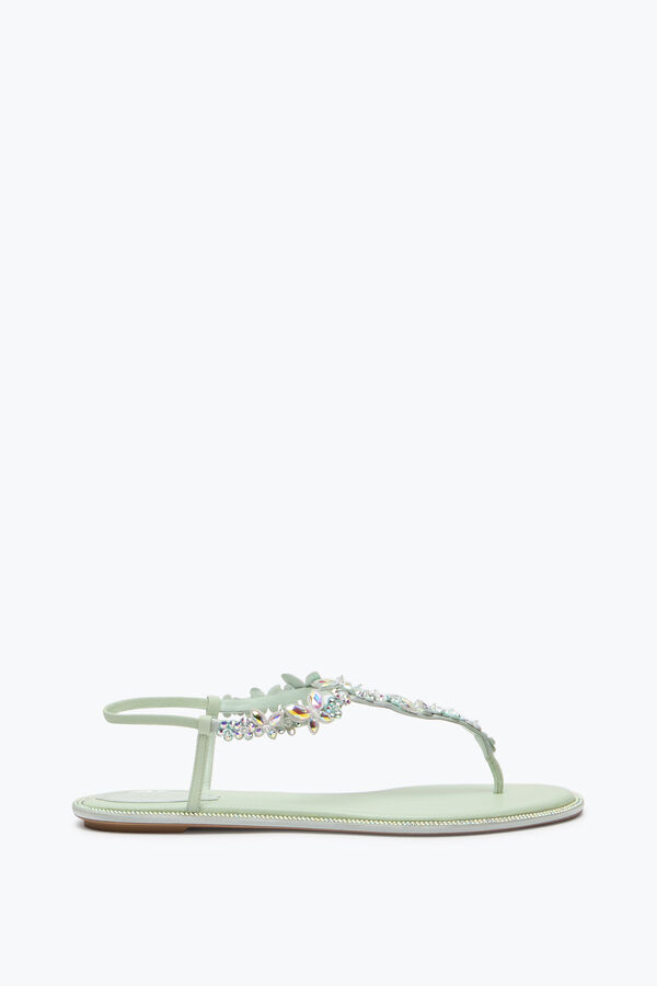 jeweled eden green mint thong sandal 10 rene caovilla