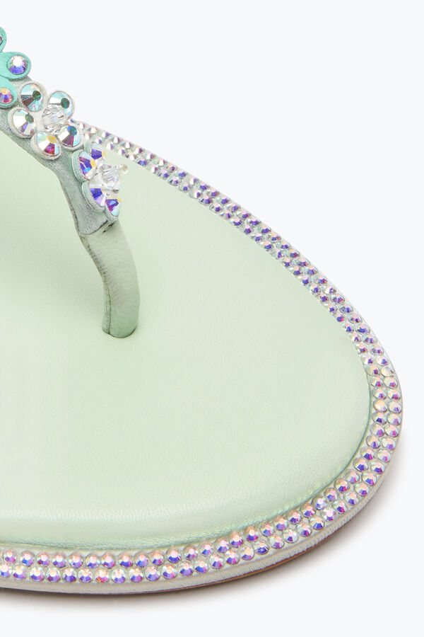 jeweled eden green mint thong sandal 10 rene caovilla