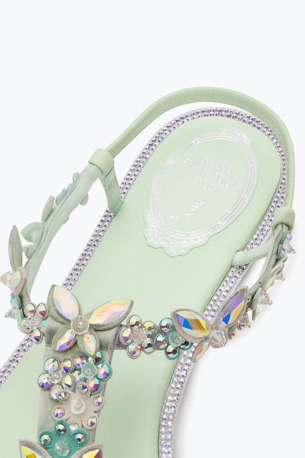 jeweled eden green mint thong sandal 10 rene caovilla