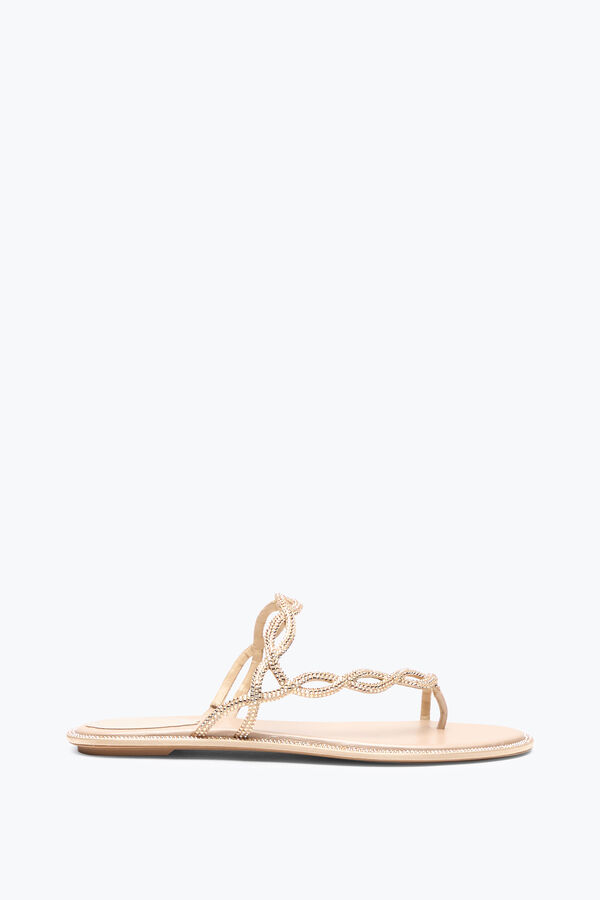 jeweled braid nude flat sandal 10 rene caovilla