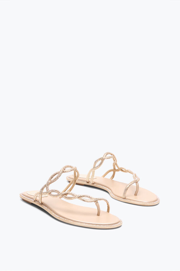 jeweled braid nude flat sandal 10 rene caovilla
