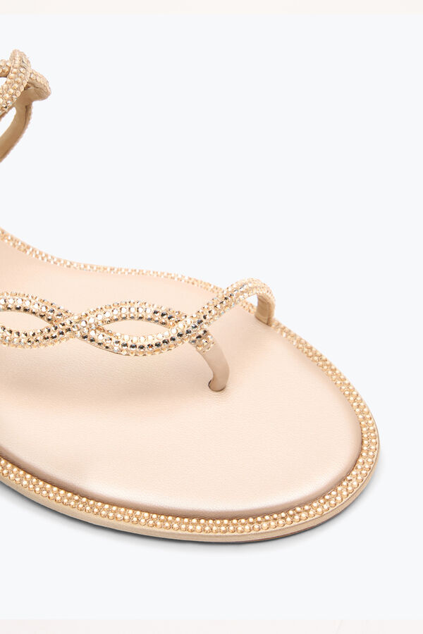 jeweled braid nude flat sandal 10 rene caovilla