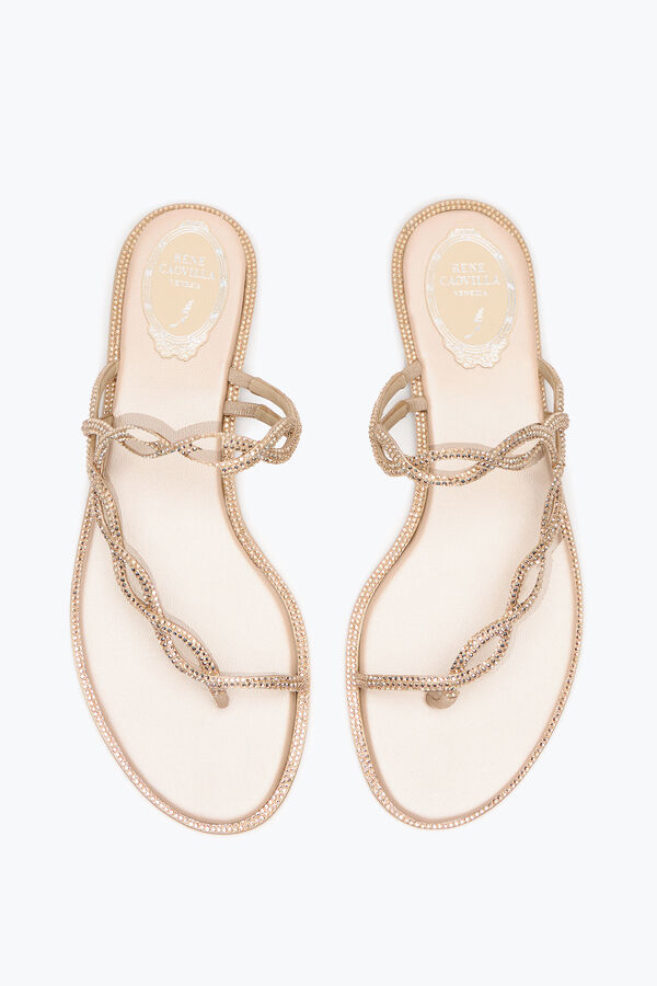 jeweled braid nude flat sandal 10 rene caovilla