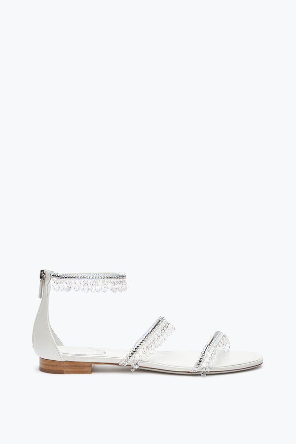 jeweled chandelier ivory flat sandal 10 rene caovilla