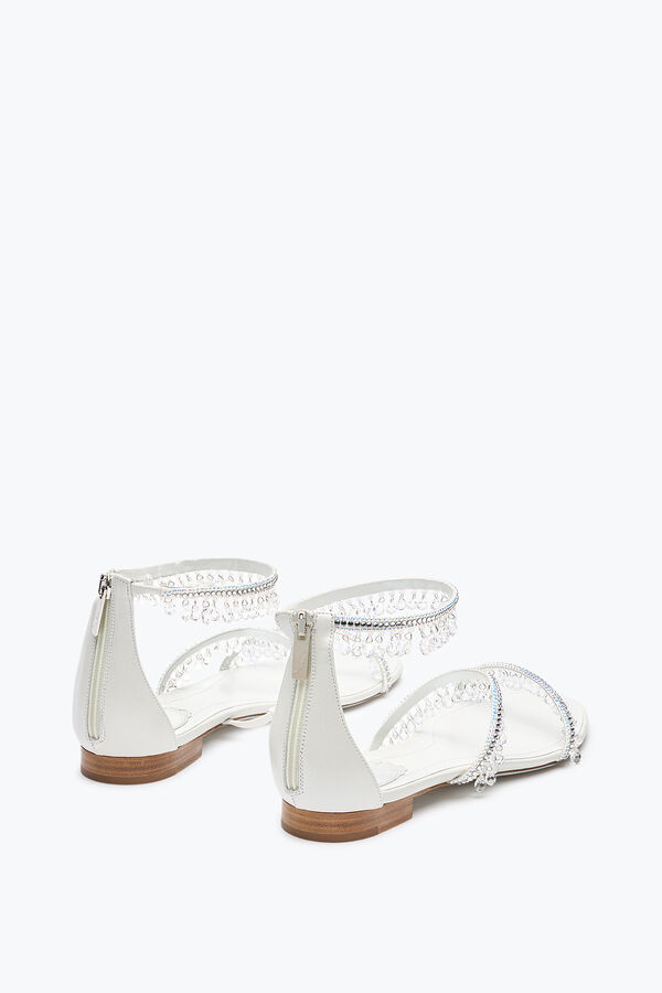 jeweled chandelier ivory flat sandal 10 rene caovilla