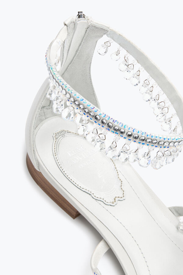 jeweled chandelier ivory flat sandal 10 rene caovilla