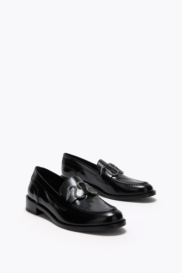 jeweled morgana black loafer with black matte crystal 20 rene caovilla
