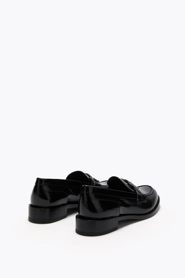 jeweled morgana black loafer with black matte crystal 20 rene caovilla