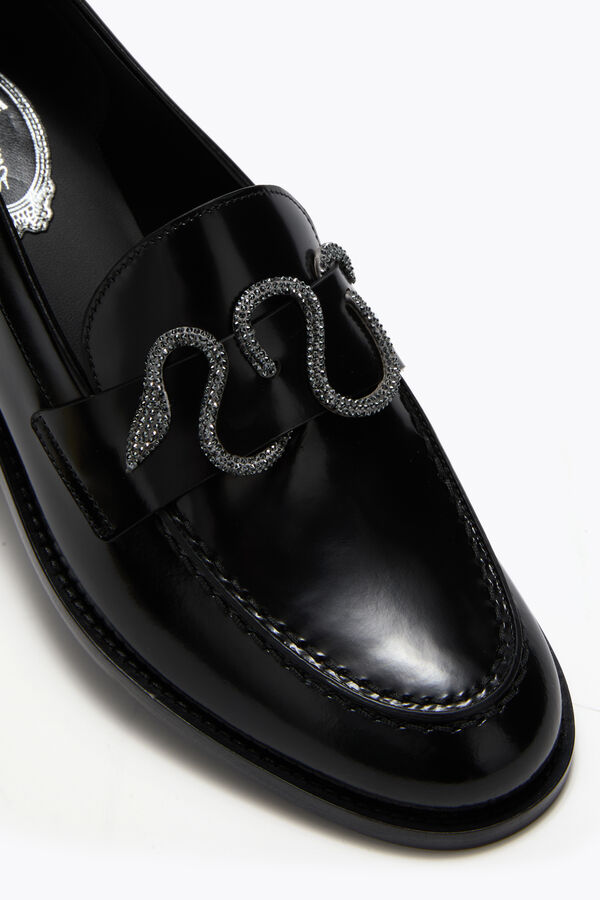 jeweled morgana black loafer with black matte crystal 20 rene caovilla