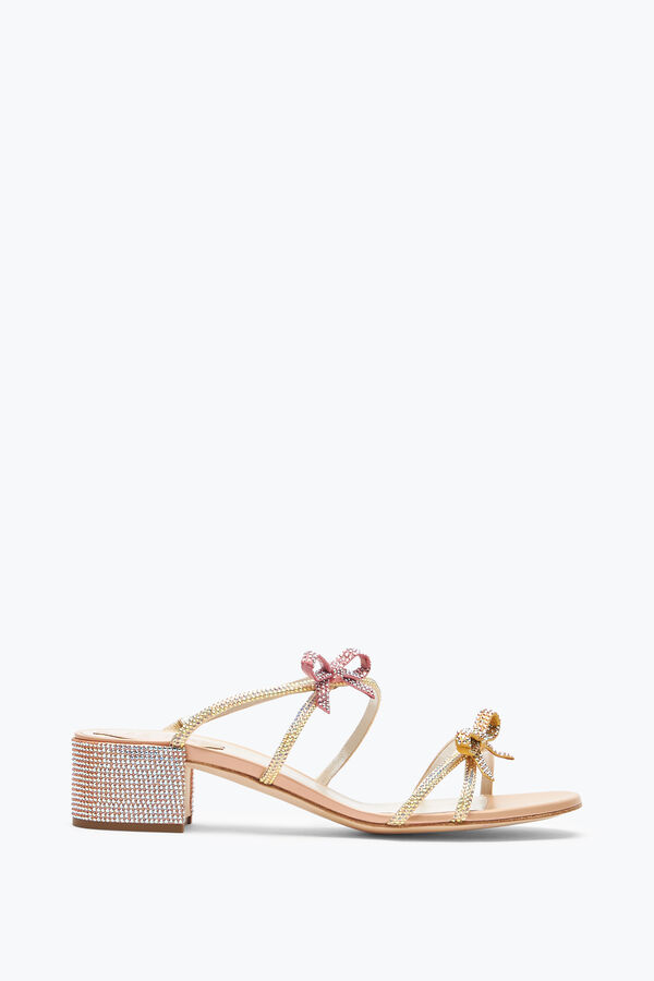 jeweled caterina peach mule with crystals 40 rene caovilla