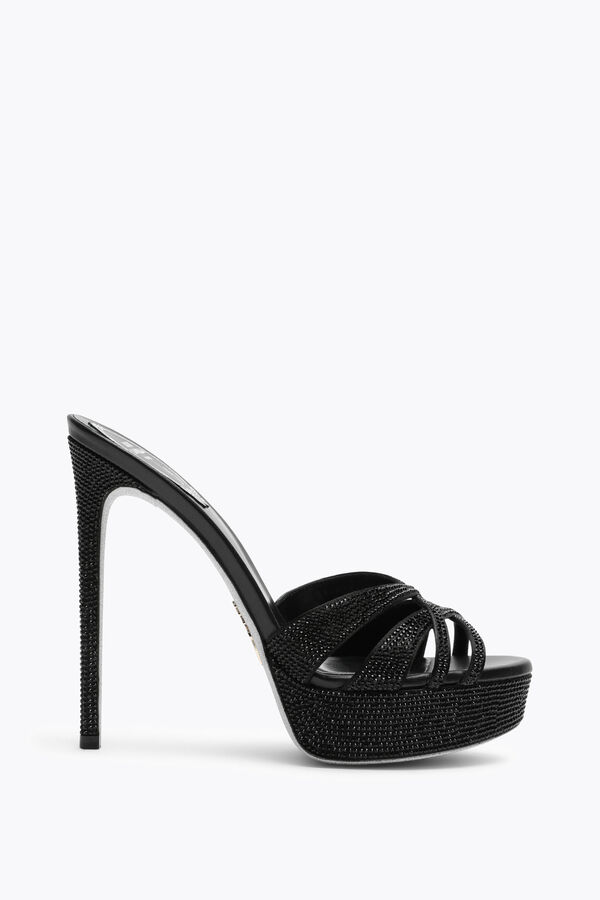 jeweled dania black platform mule 130 rene caovilla