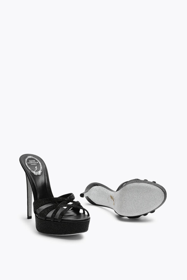 jeweled dania black platform mule 130 rene caovilla
