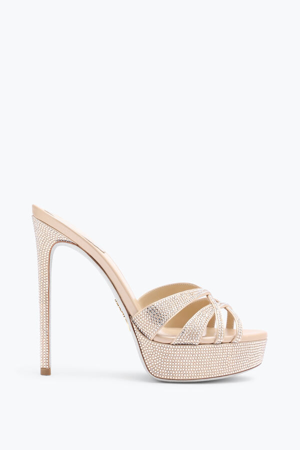 jeweled dania champagne platform mule 130 rene caovilla