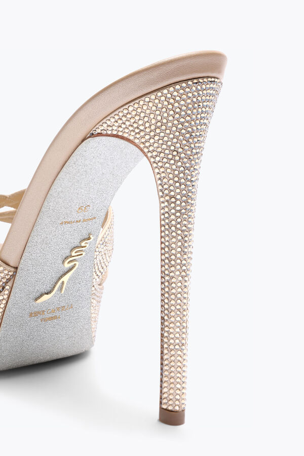 jeweled dania champagne platform mule 130 rene caovilla