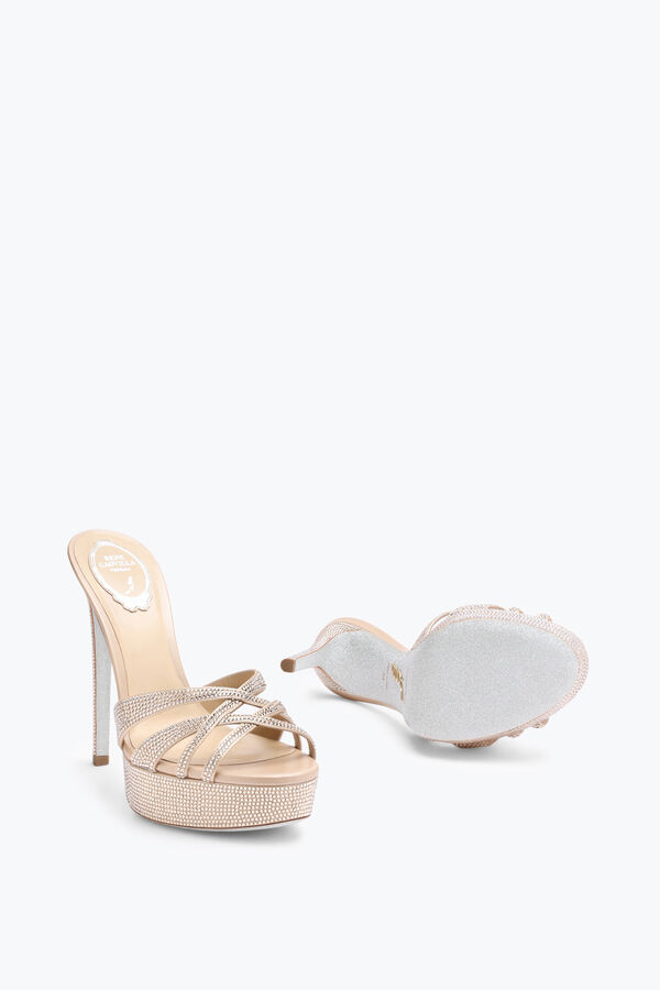 jeweled dania champagne platform mule 130 rene caovilla