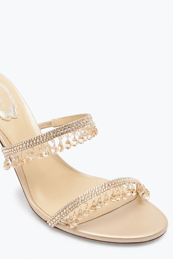 jeweled chandelier gold mule 80 rene caovilla