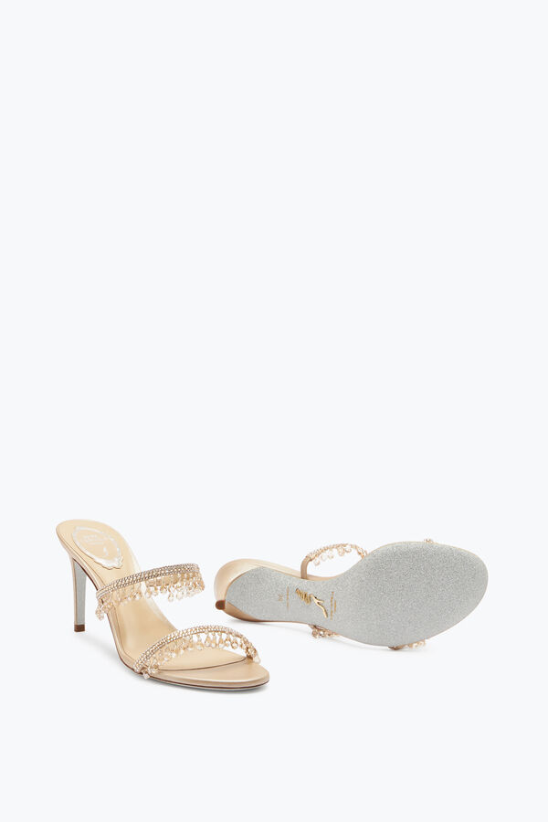 jeweled chandelier gold mule 80 rene caovilla