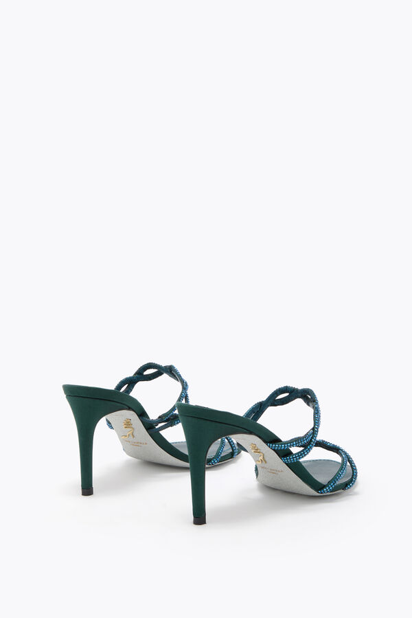 jeweled braid teal mule 80 rene caovilla