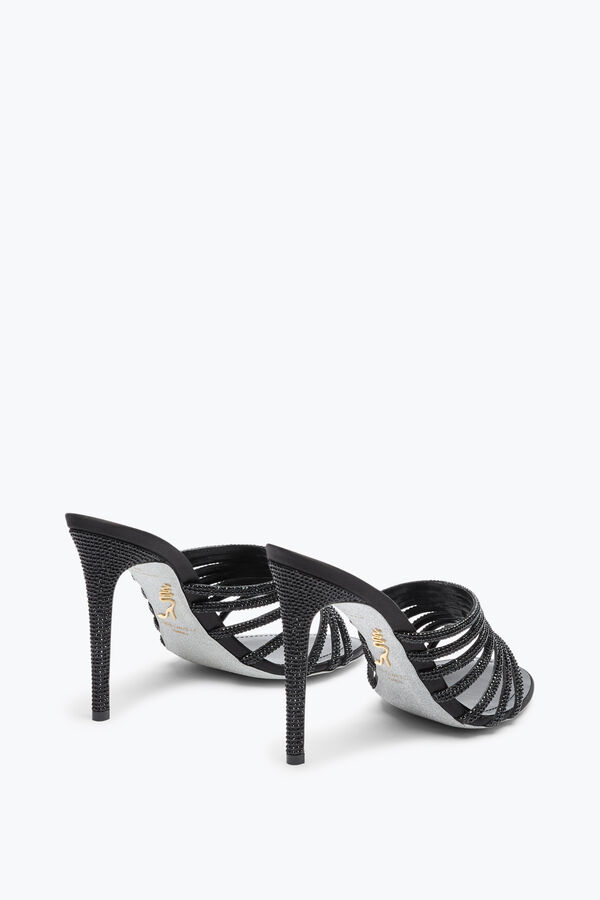 jeweled full trim black mule 105 rene caovilla