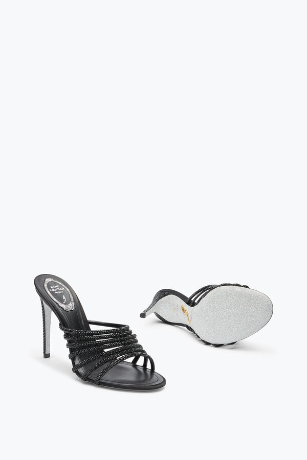 jeweled full trim black mule 105 rene caovilla