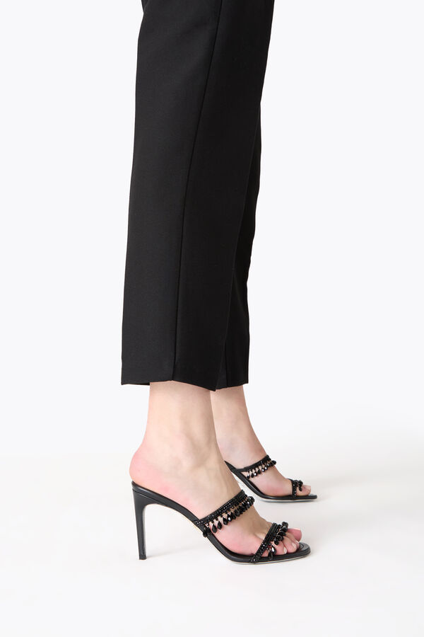 jeweled chandelier black mule 80 rene caovilla