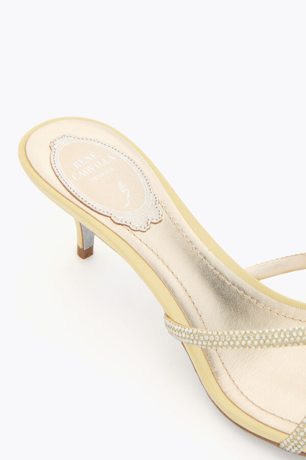 jeweled lynette lemon yellow mule 50 rene caovilla