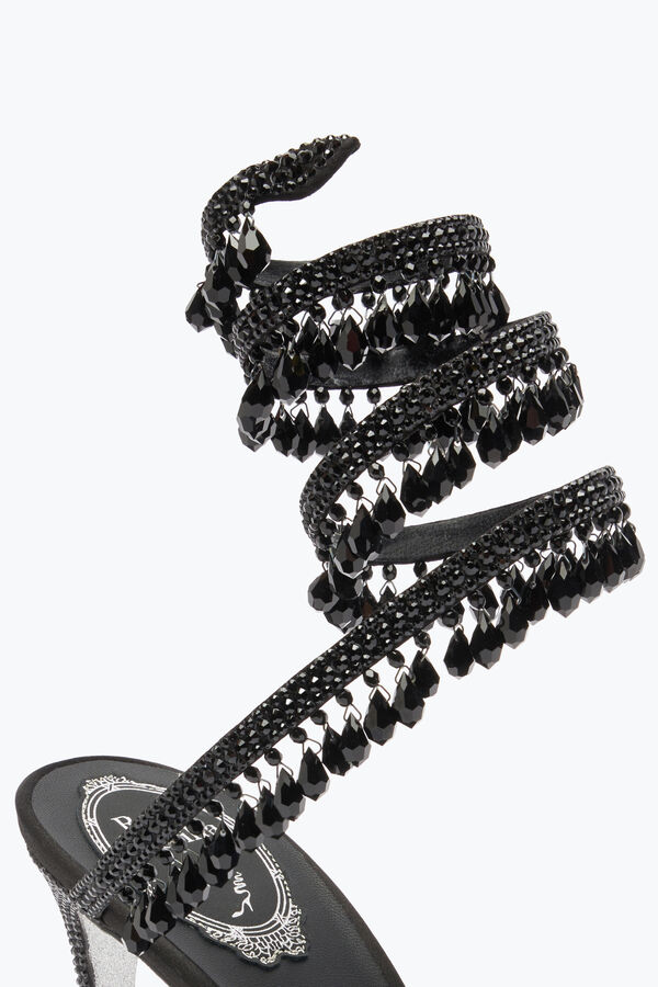 jeweled black pumps in velvet chandelier rene caovilla