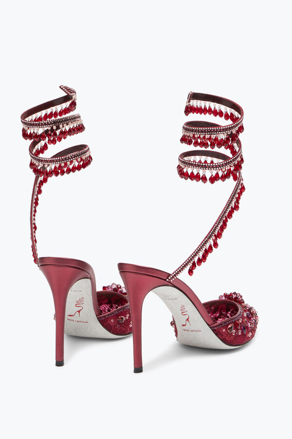 jeweled chandelier crystal ruby red pump 100 rene caovilla