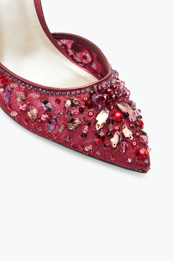 jeweled chandelier crystal ruby red pump 100 rene caovilla