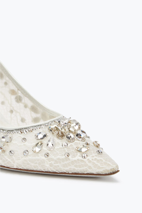 jeweled cinderella crystal white pump 80 rene caovilla