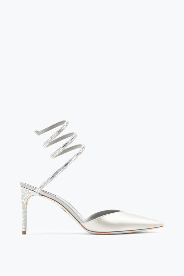 jeweled cleo grey pump 80 rene caovilla