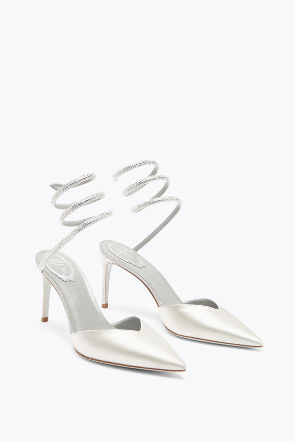 jeweled cleo grey pump 80 rene caovilla