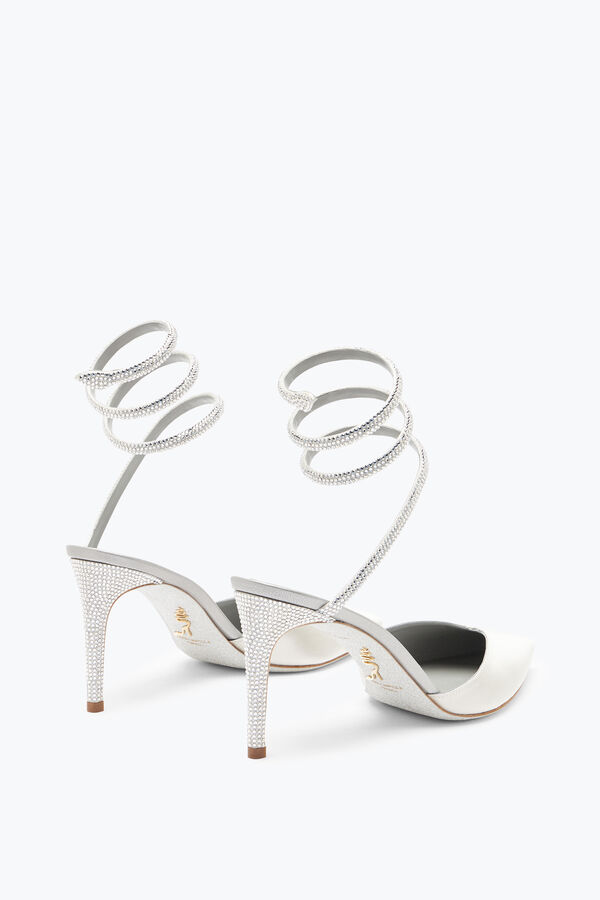 jeweled cleo grey pump 80 rene caovilla