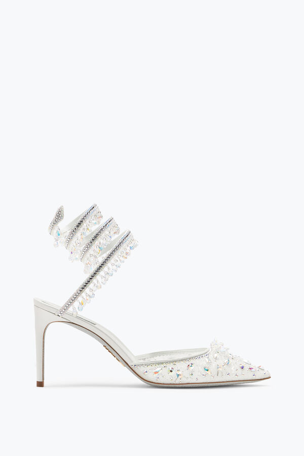 jeweled chandelier white pump 80 rene caovilla